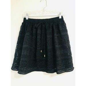 Eyeshadow BOHO Lined Lace Mini Skirt NWOT, Size L